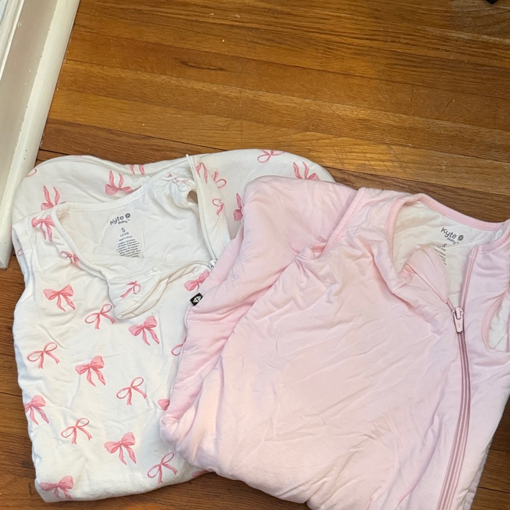 Kyte BABY Pink and White Sleep Sacks